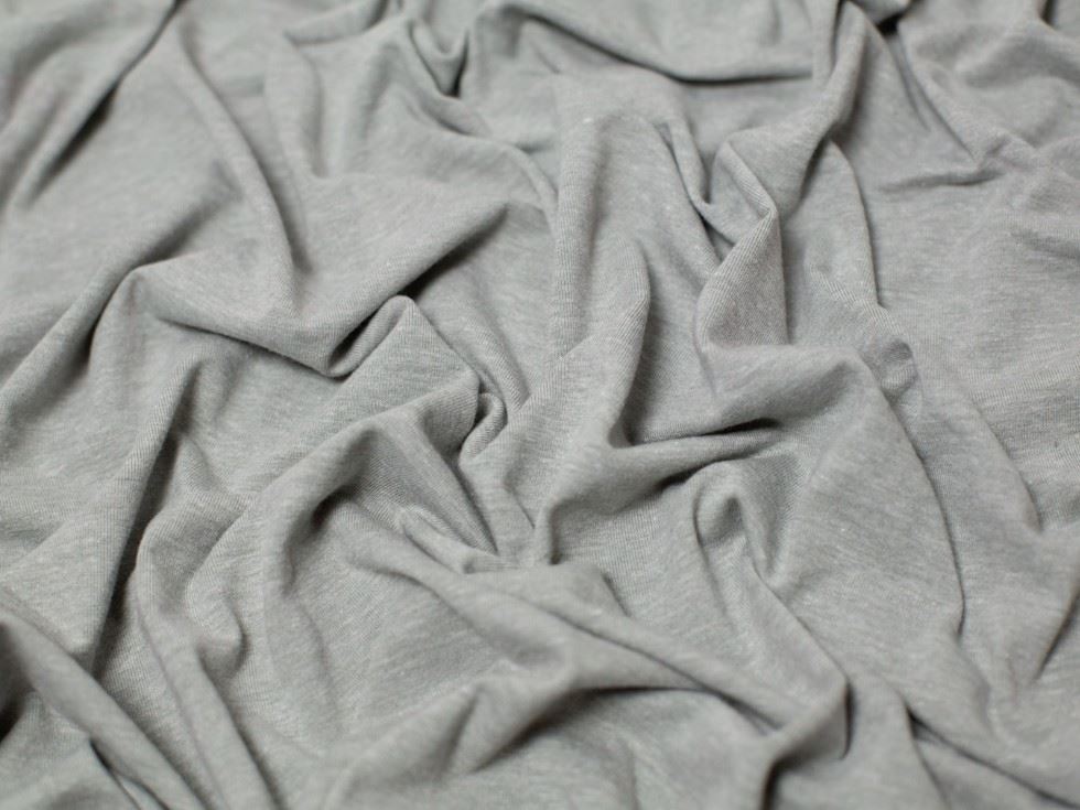 Minerva Core Range Melange Cotton Jersey Stretch Knit Fabric Ice Green-image