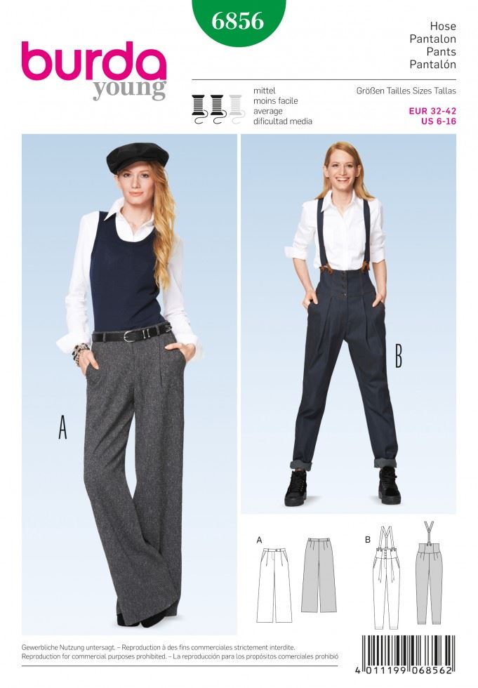 Burda Paper Sewing Pattern 6856
 