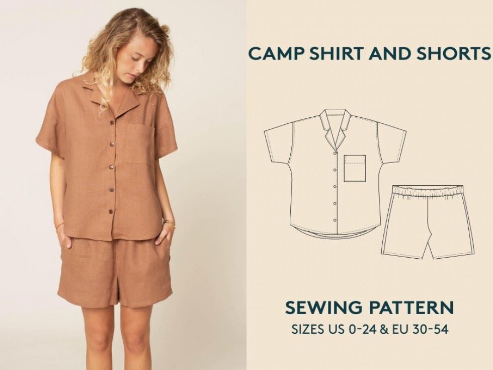 Wardrobe By Me Paper Sewing Pattern Camp Shirt & Shorts