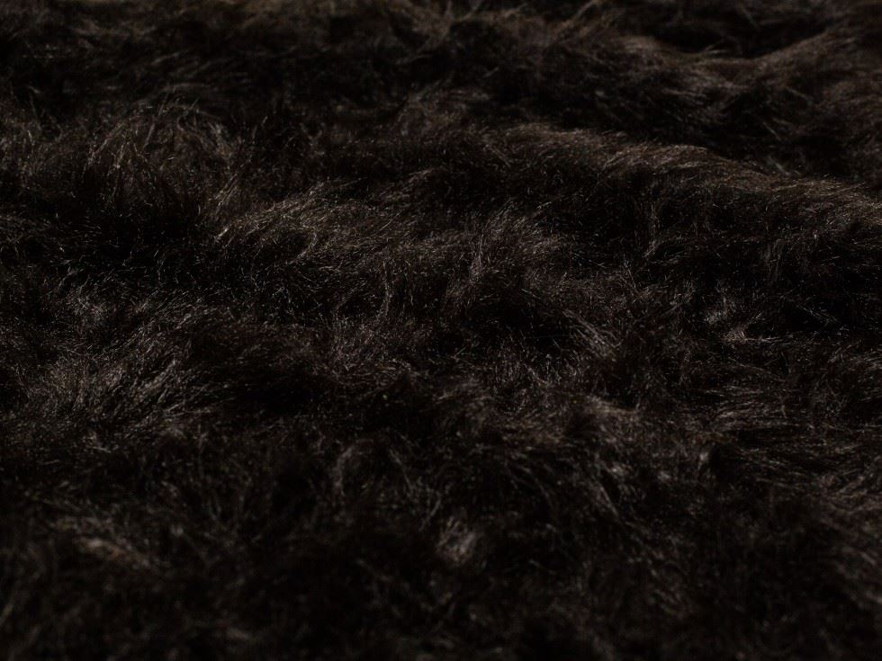 Minerva Core Range Black Long Pile Faux Fur Fabric