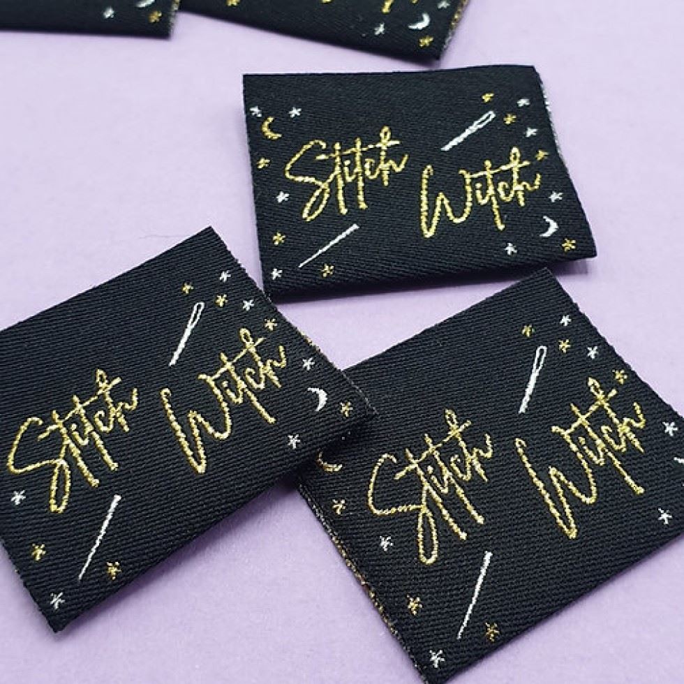 Sew Anonymous Stitch Witch Metallic Woven Labels
 