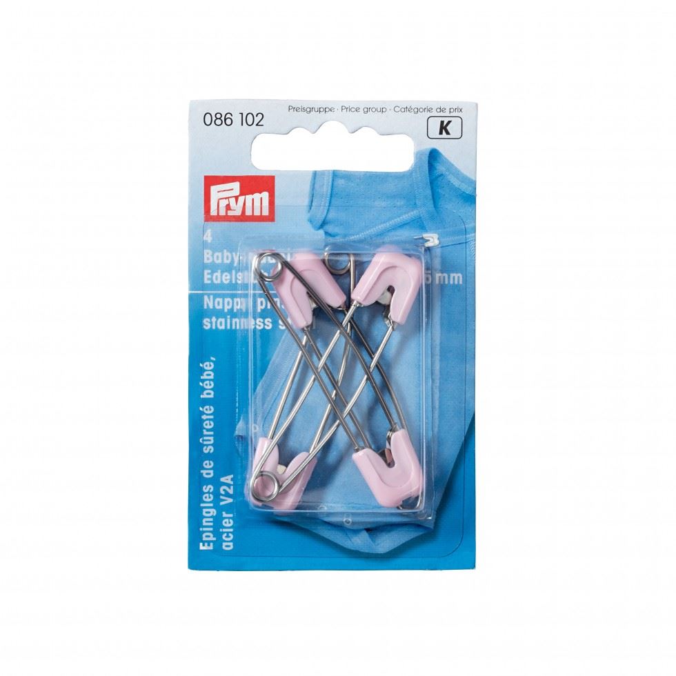 Prym Safety Nappy Pins Light Pink
 