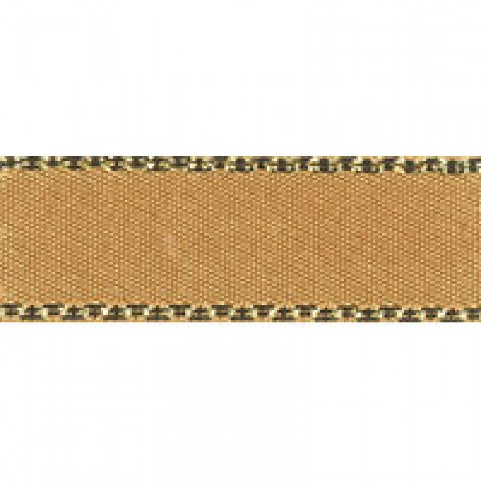 Berisfords Gold Edge Satin Ribbon (Value Roll) 678 Honey Gold