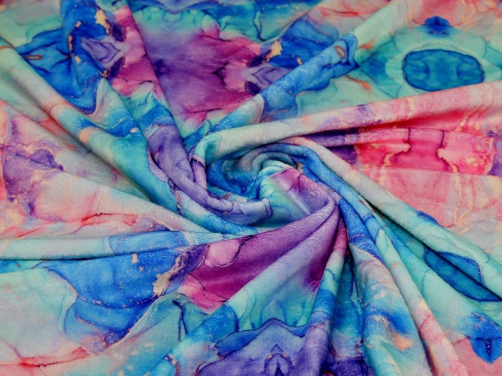 Multicoloured Deadstock Plush Cuddle Fleece Fabric