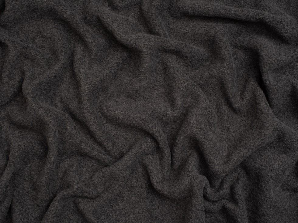 Minerva Core Range Melange Dark Grey Polar Fleece Fabric