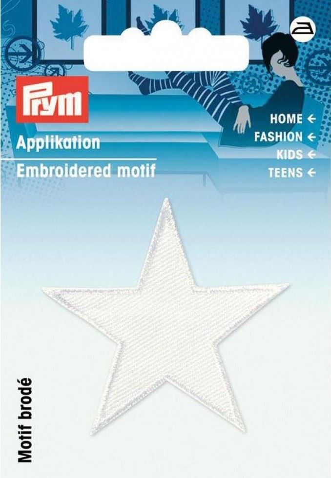 Prym White Star Patch Motif