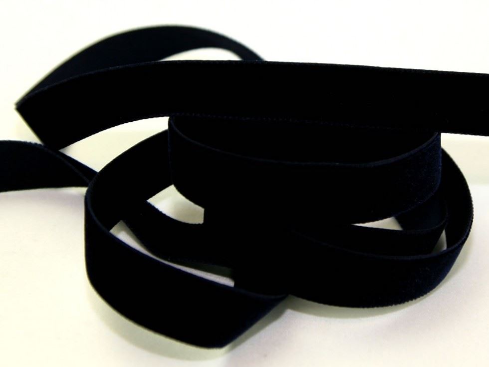 Berisfords 9638 Nachtblau Velvet Ribbon Mini Roll