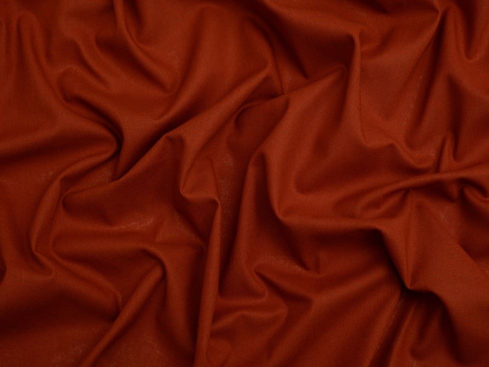Minerva Core Range 100% Cotton Broadcloth Fabric Rust