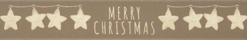 Berisfords Merry Stars Ribbon Gold