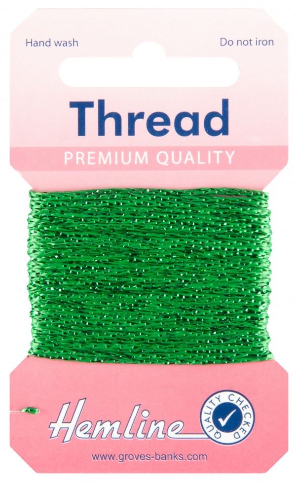 Hemline Emerald Glitter Thread