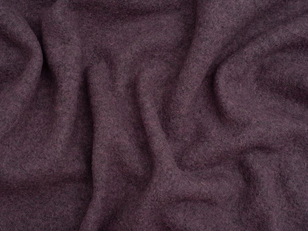 Minerva Core Range 100% Pure Boiled Wool Coating Fabric Melange Dusty Pink
 