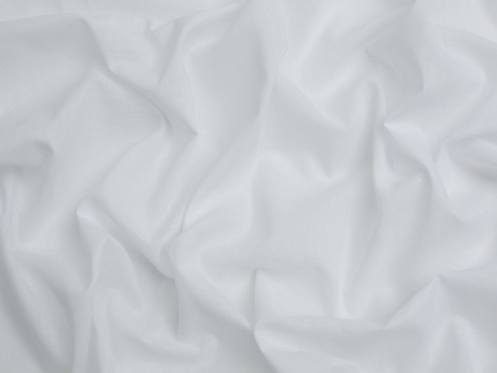 Minerva Core Range White Fine Cotton Voile Fabric