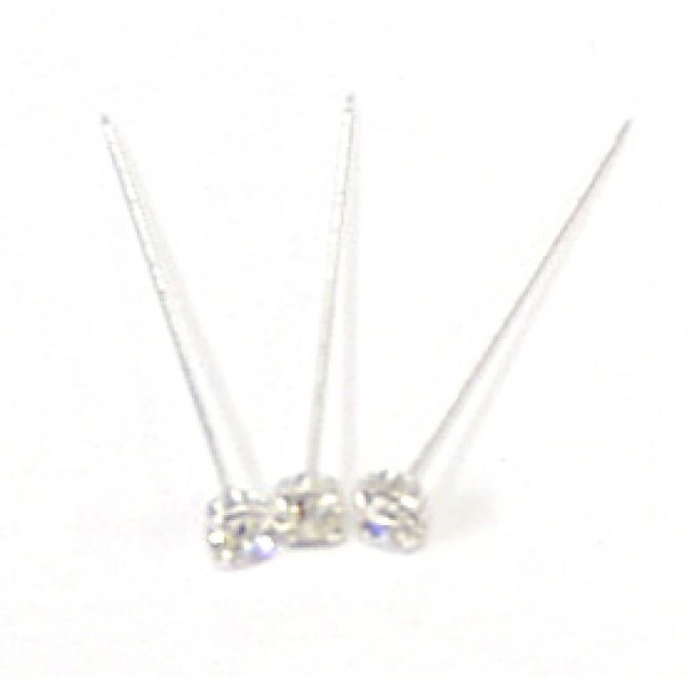 Diamante Corsage Pins Silver
 