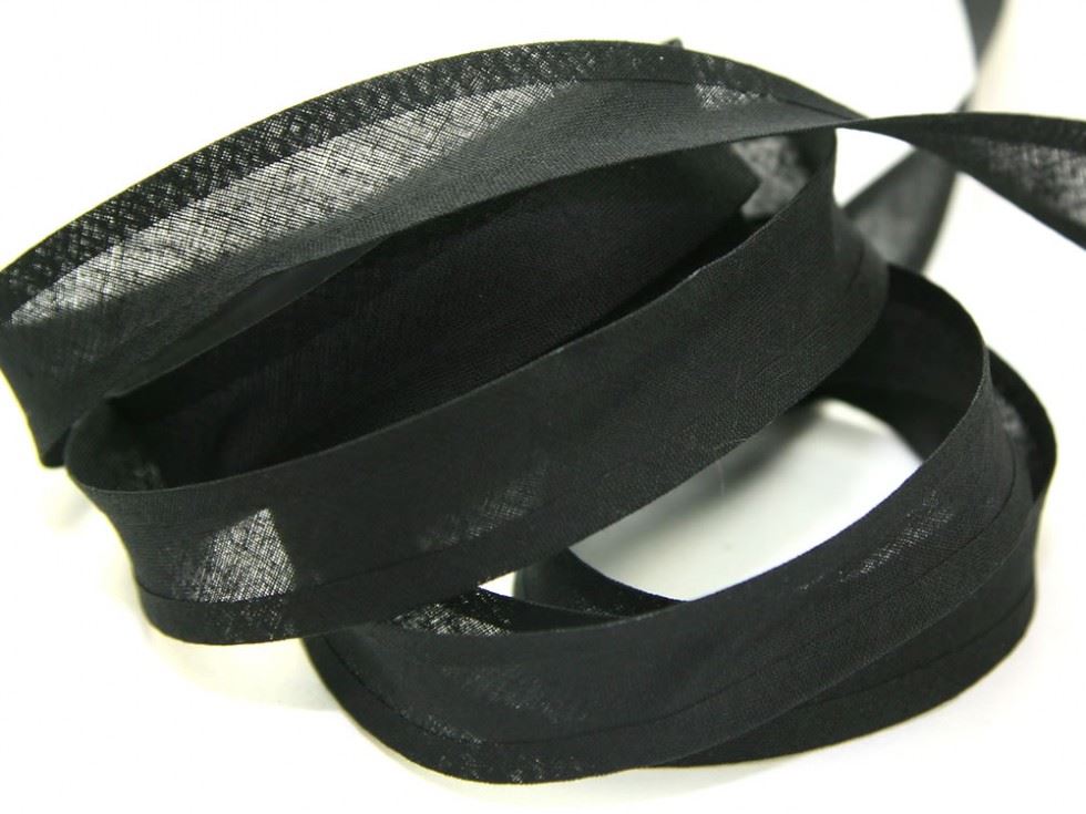 Black 6346 Cotton Bias Binding Tape (Value Roll)