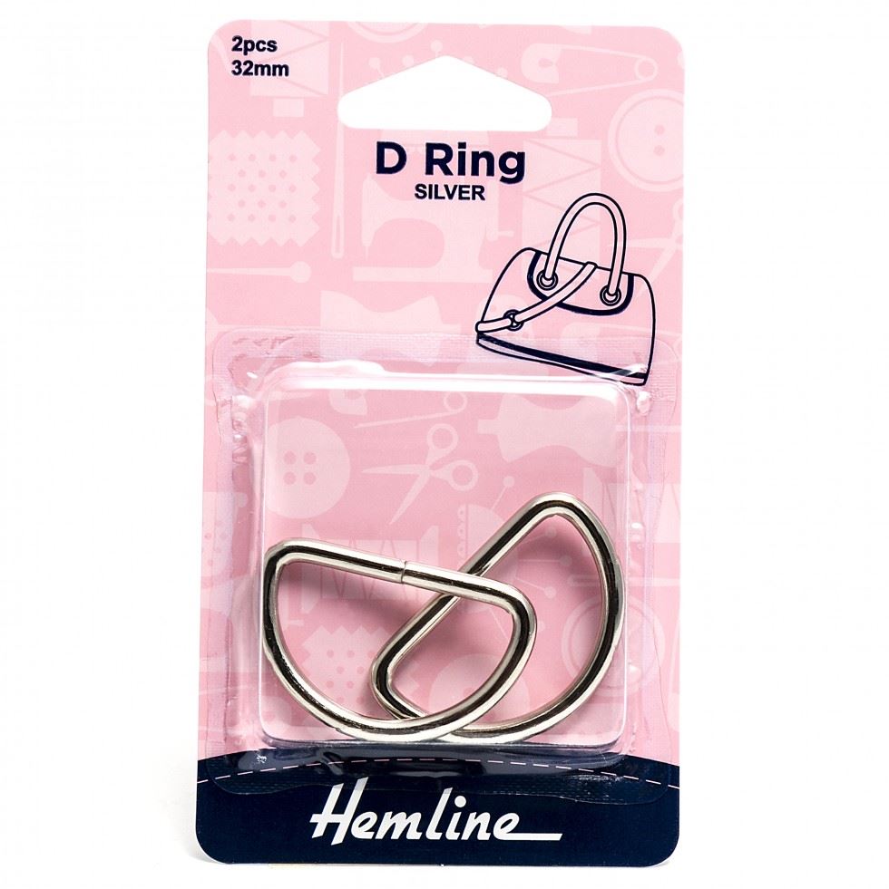 Hemline Silver D Rings