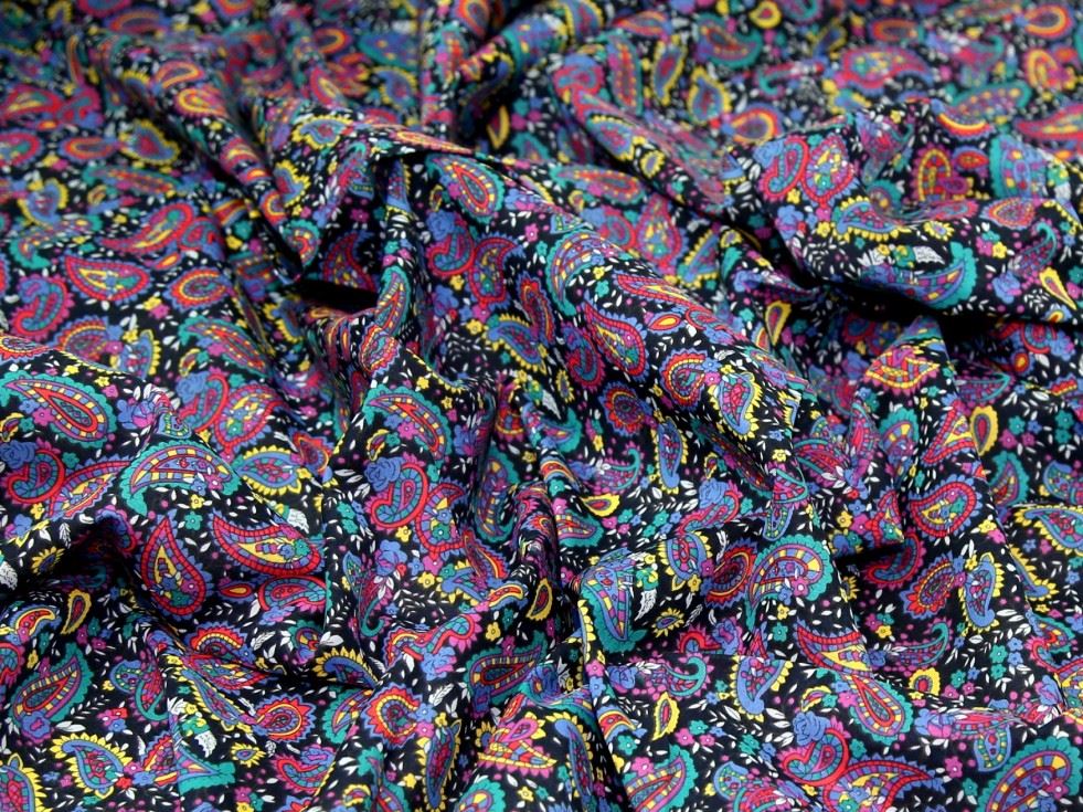 Navy Deadstock Sea Island Cotton Voile Fabric