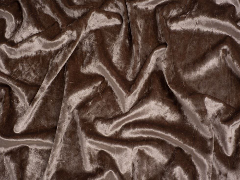 Minerva Core Range Praline Deluxe Crush Velvet Stretch Knit Fabric