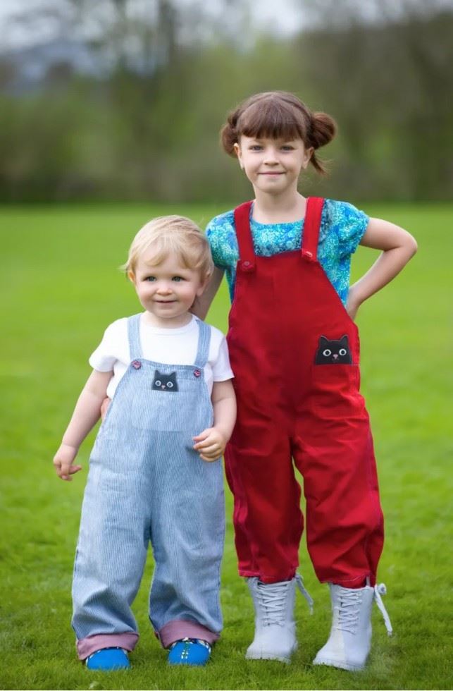 Sew Different Paper Sewing Pattern Kids Peek A Boo Dungarees
 