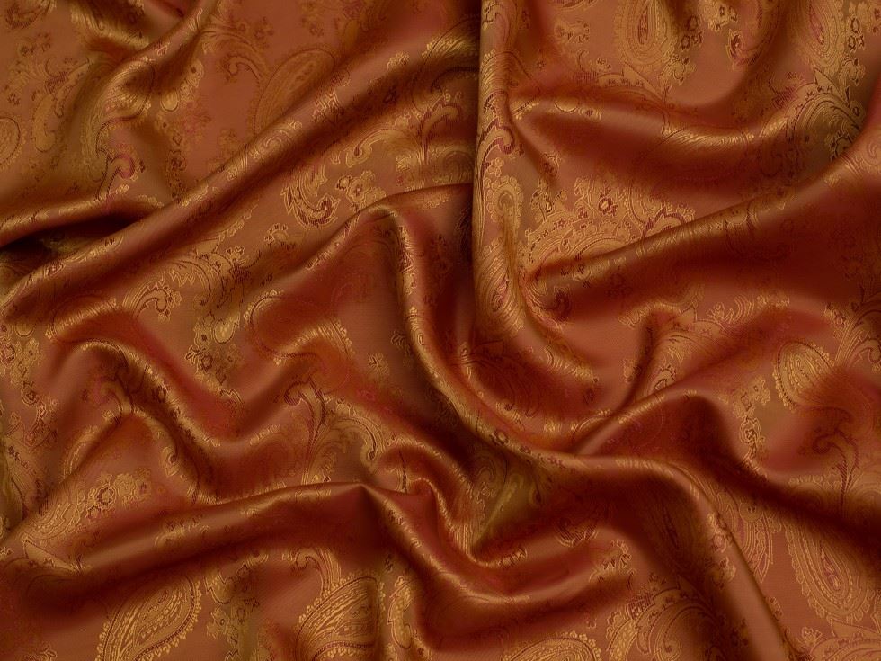 Minerva Core Range Woven Jacquard Lining Fabric Ginger
 