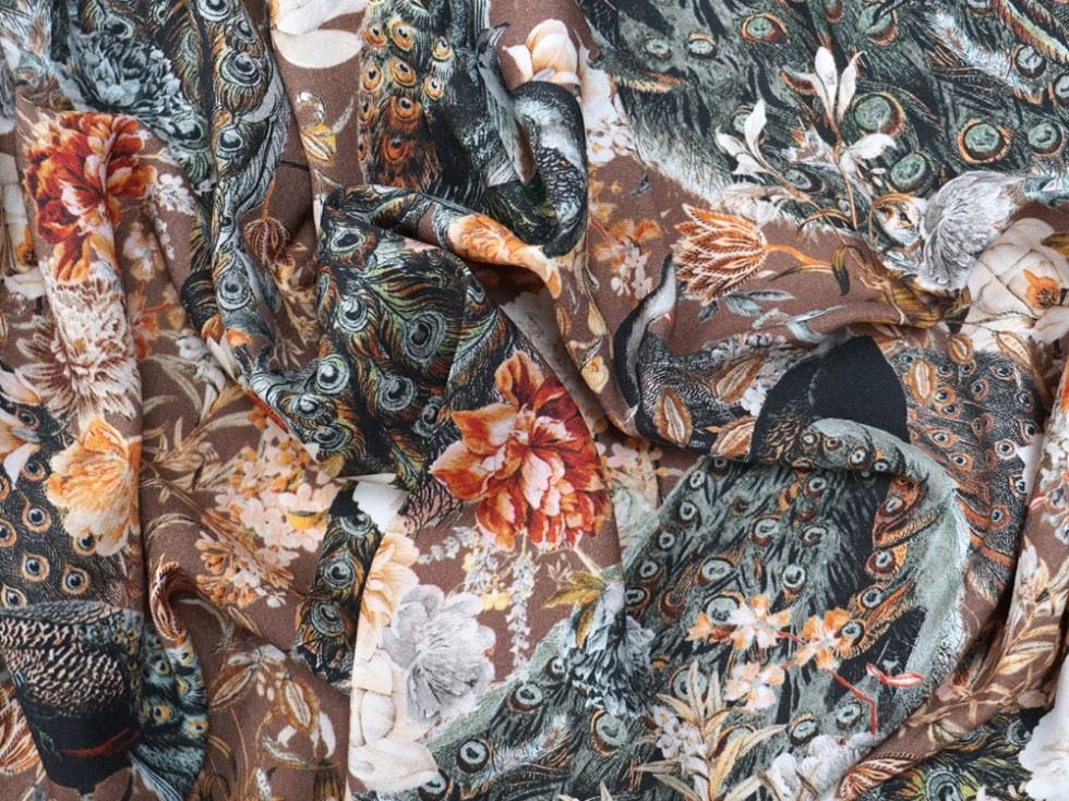 Lady Mcelroy Chestnut Loretta Stretch Woven Viscose Fabric