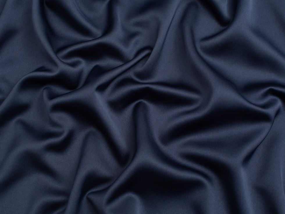 Minerva Core Range Royal Micro Satin Fabric Navy Blue
 