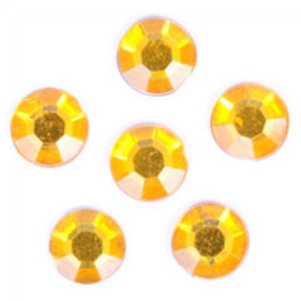 Trimits Gold Round Stick On Diamantes