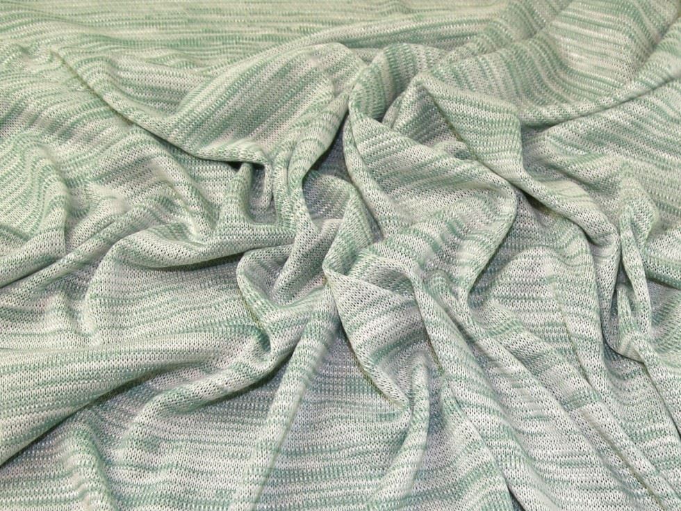 Lady Mcelroy Mint Slub Sweater Knit Stretch Fabric