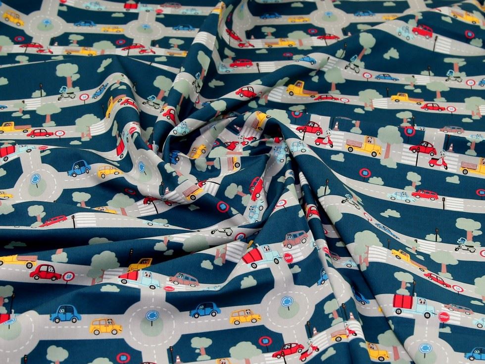 John Louden Teal 100% Cotton Poplin Fabric