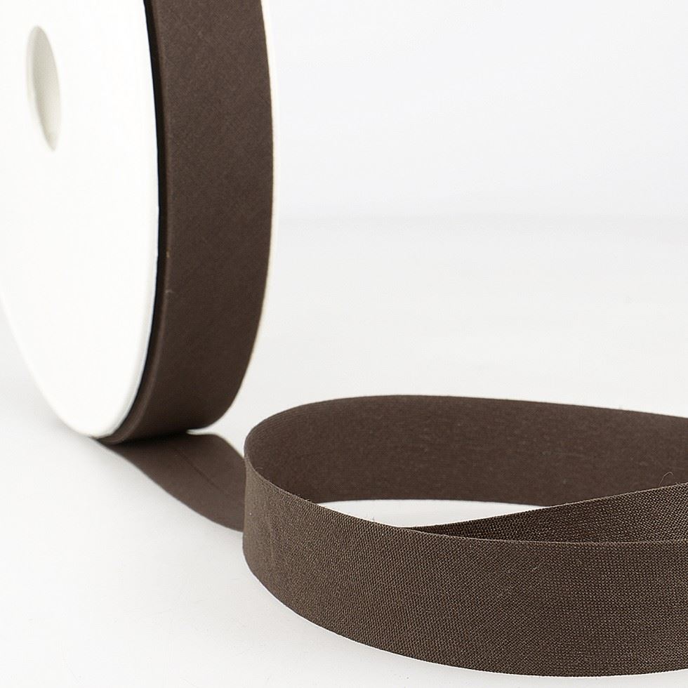 Stephanoise Polycotton Bias Binding Tape Coffee Brown