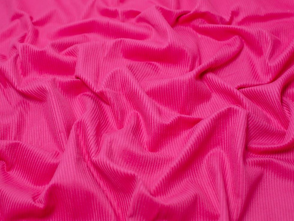 Minerva Core Range 8 Wale Cotton Corduroy Fabric Cerise Pink
 