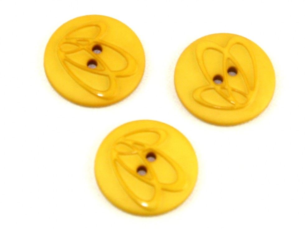Dill Yellow Embossed Swirl Buttons (Value Pack)
