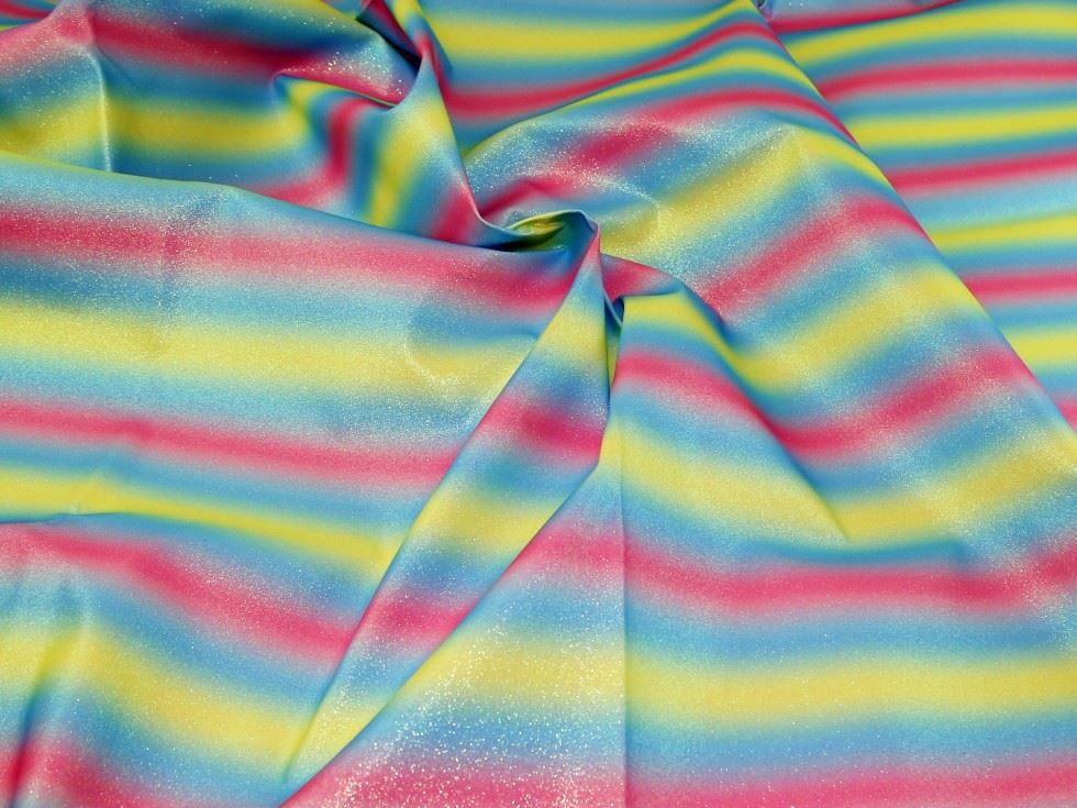 Multicoloured Deadstock Glitter Faux Leather Fabric