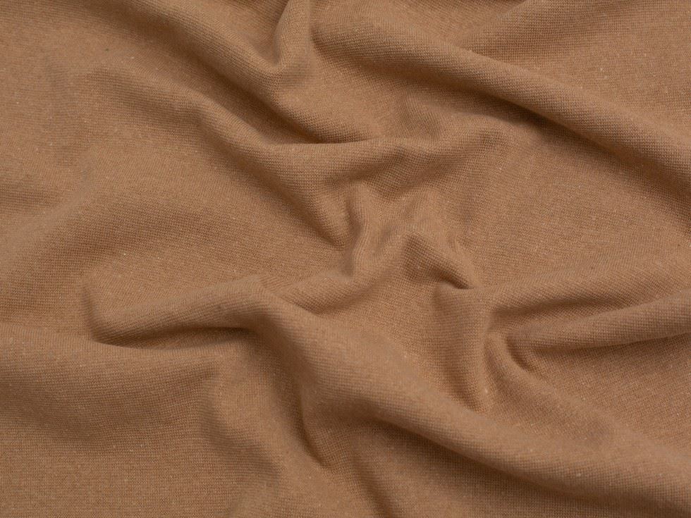 Minerva Core Range Beige Recycled Tubular Ribbing Stretch Knit Fabric