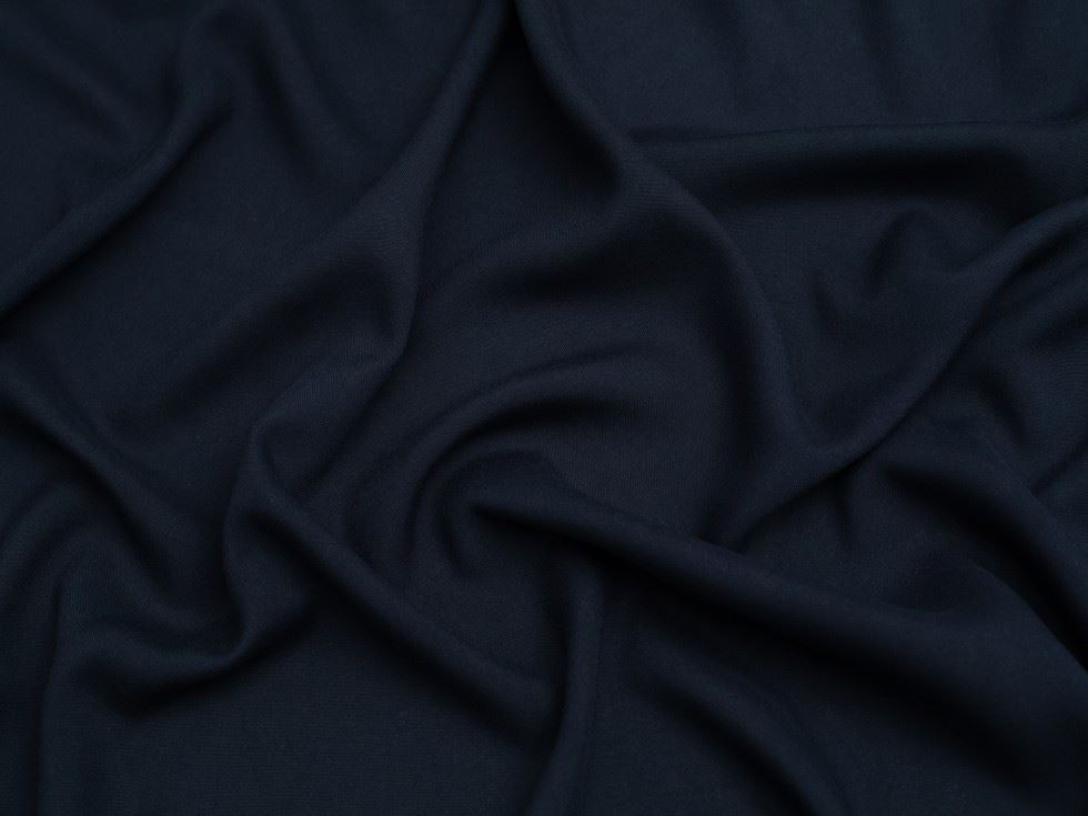 Minerva Core Range Viscose Poplin Fabric Navy Blue
 