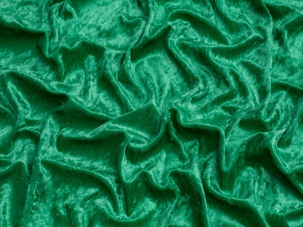 Minerva Core Range Light Emerald Crush Velvet Stretch Knit Fabric