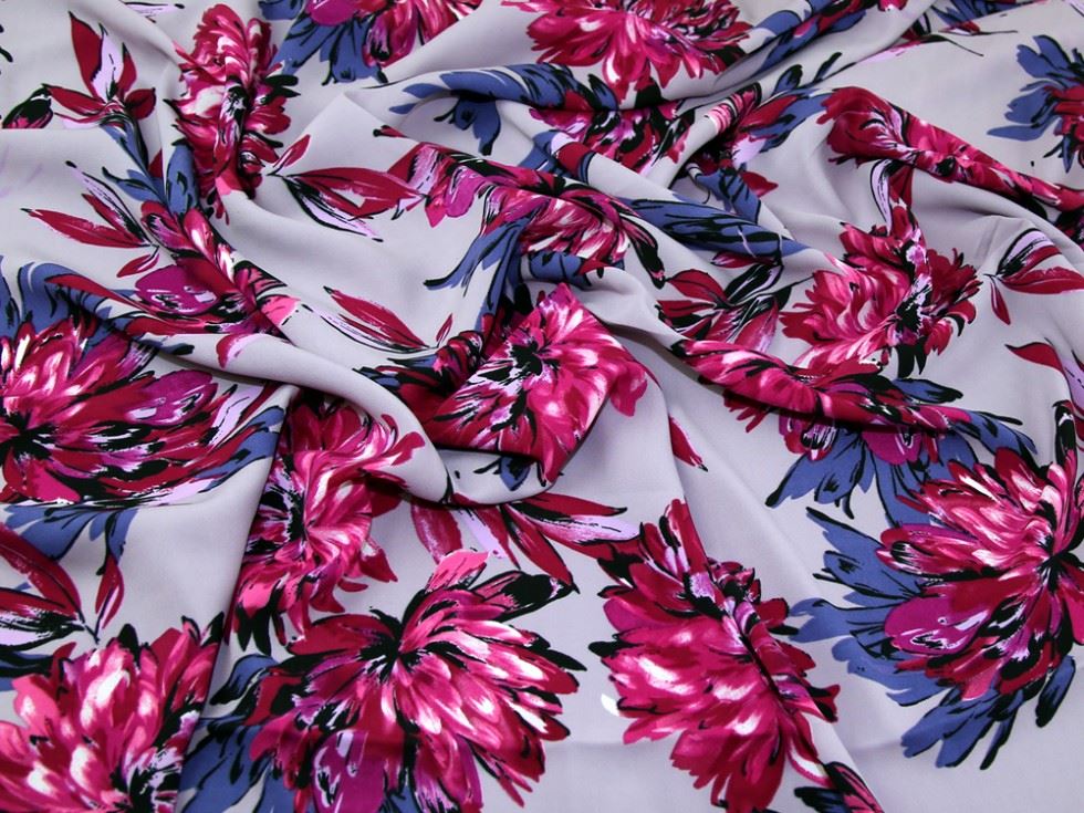 John Kaldor Pink & Purple Hermione Crepe Fabric