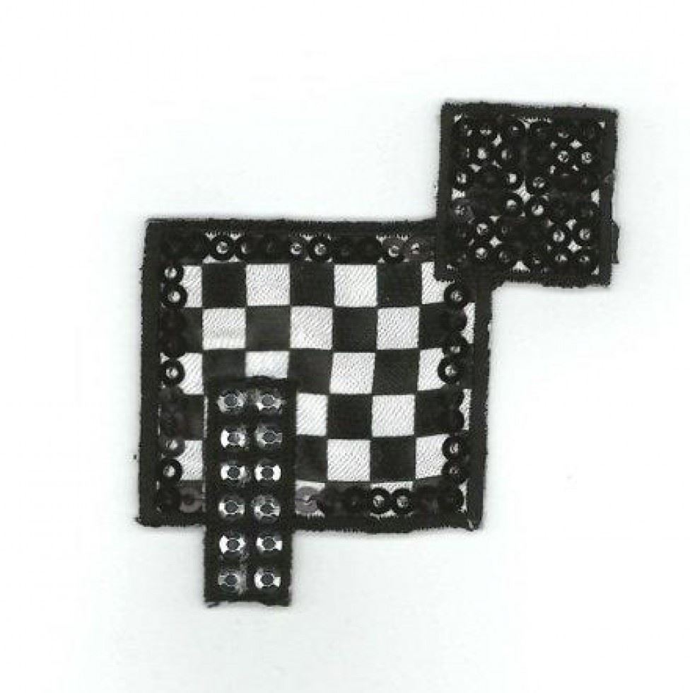 Black & White Geometric Patch Motif