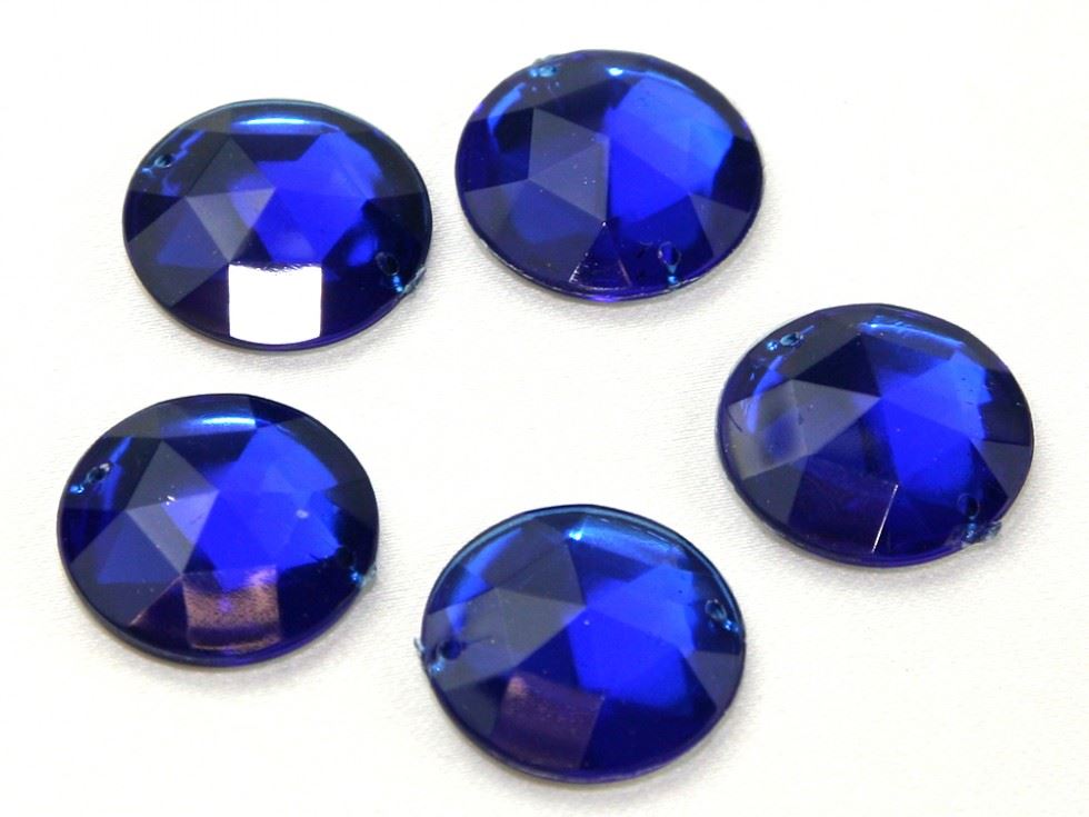 Round Acrylic Jewels Royal Blue
 