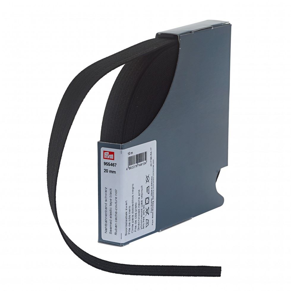 Prym Black Seamed Elastic Tape