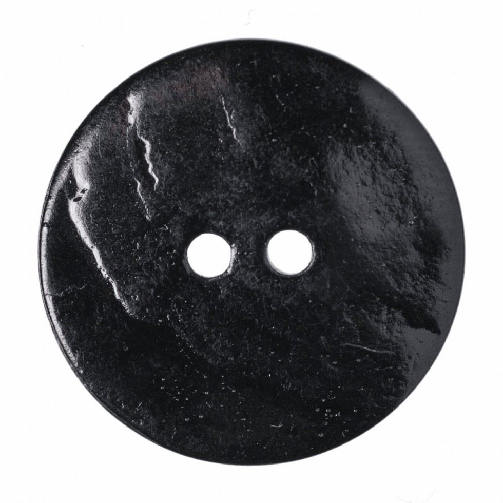 Hemline Black Round Shell Buttons