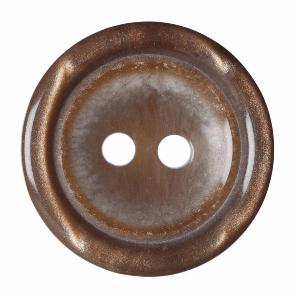 Hemline Brown Round Plastic Buttons