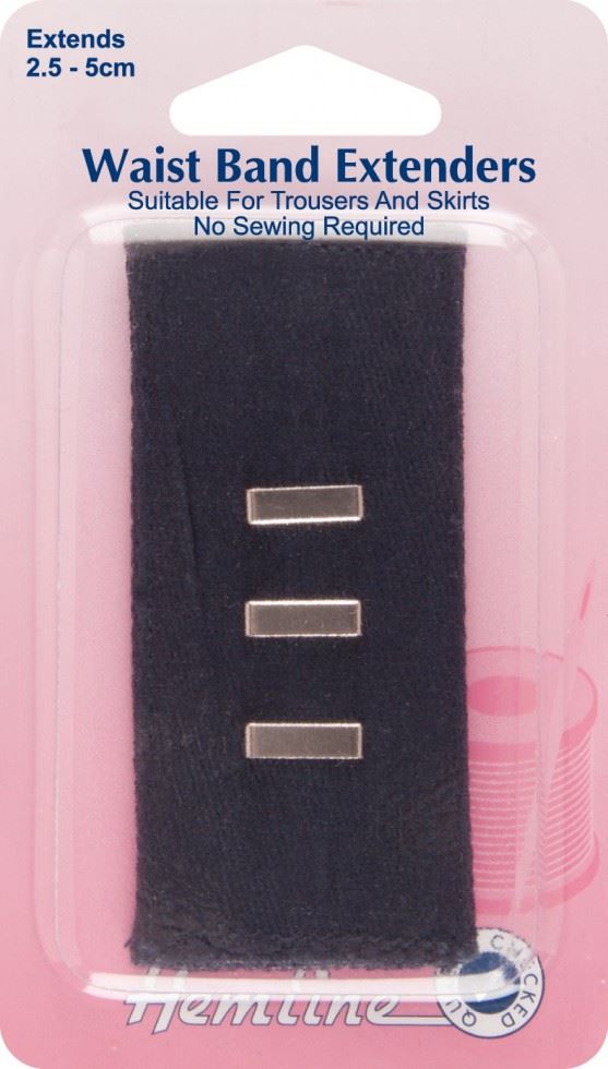 Hemline Navy Waistband Extender Buttons