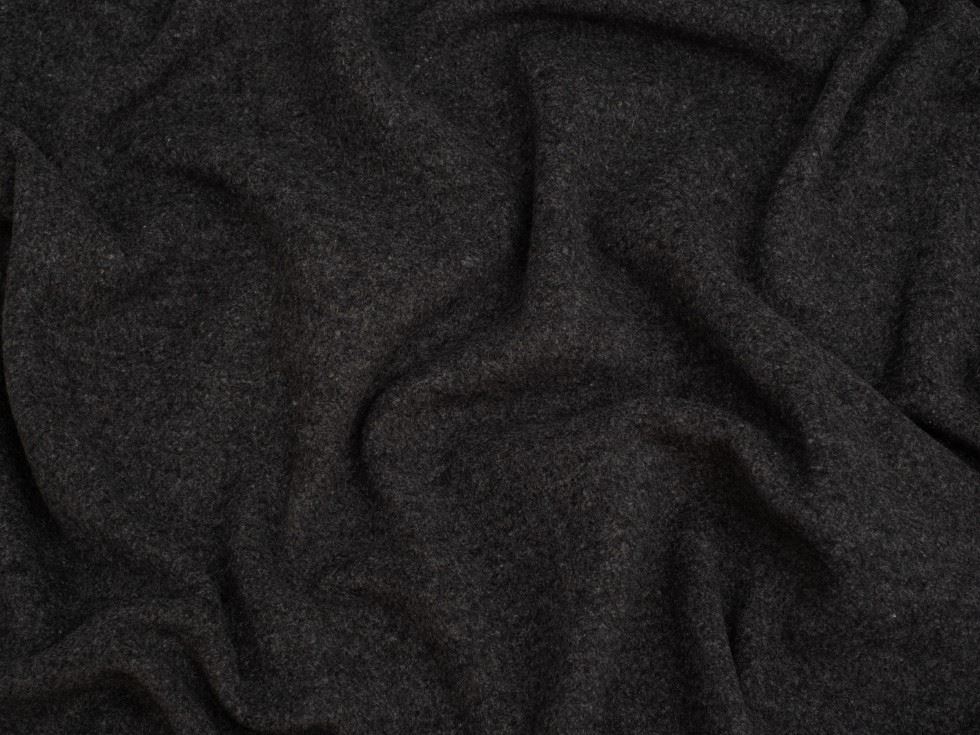 Grey Mouflon Wool Blend Coating Fabric