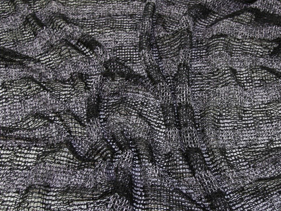 Pewter Deadstock Sequin Lace Fabric