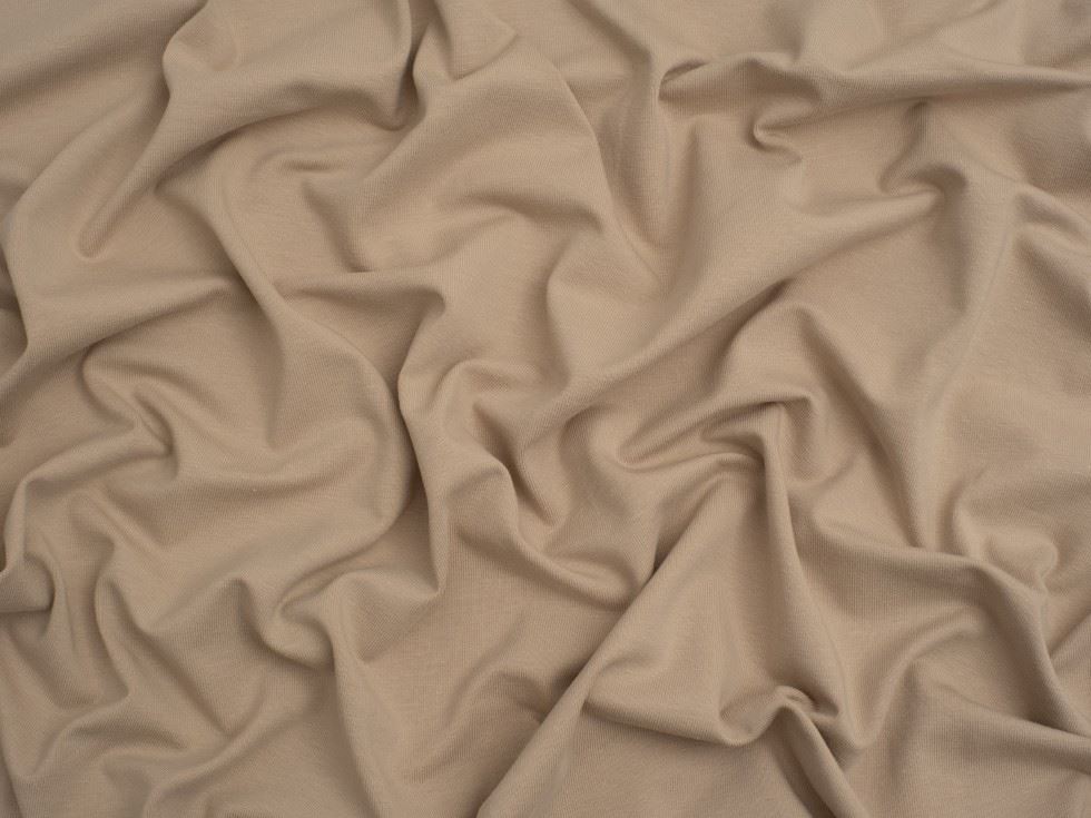Minerva Core Range Cream Cotton Lycra Jersey Stretch Knit Fabric