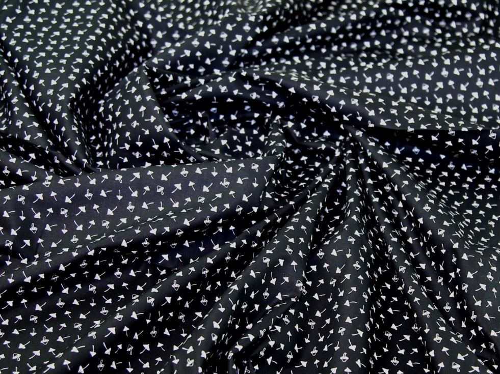 Black Deadstock 100% Cotton Poplin Fabric