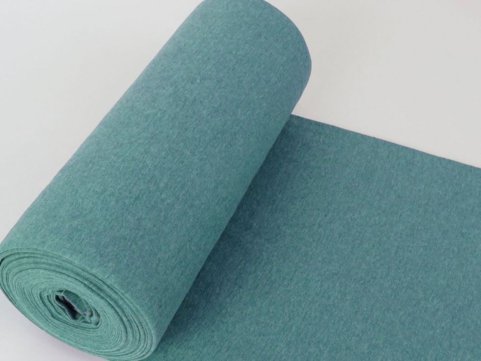 Minerva Core Range Marine Melange Tubular Ribbing Stretch Knit Fabric