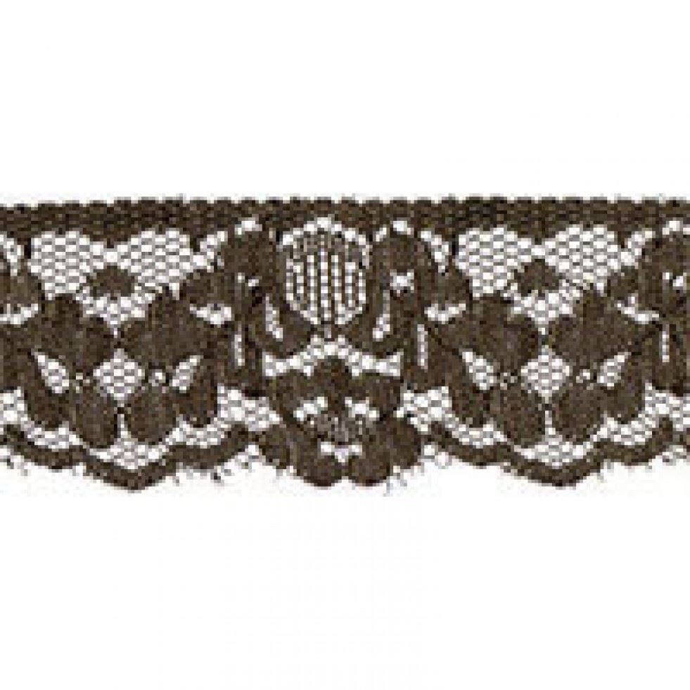 Essential Trimmings Olive Green Nylon Lace Trim