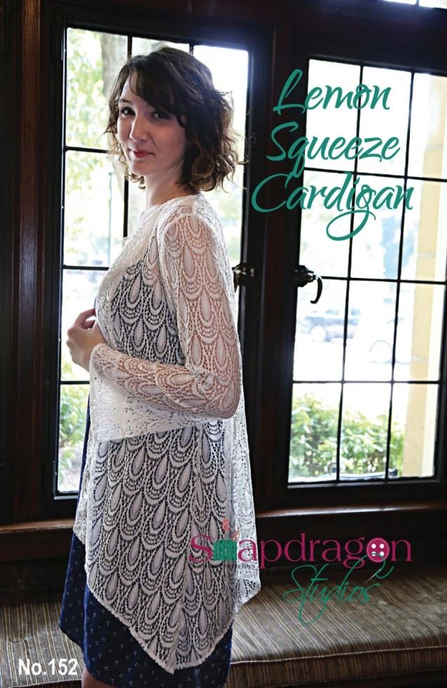 SnapDragon Studios Paper Sewing Pattern Lemon Squeeze Cardigan
 