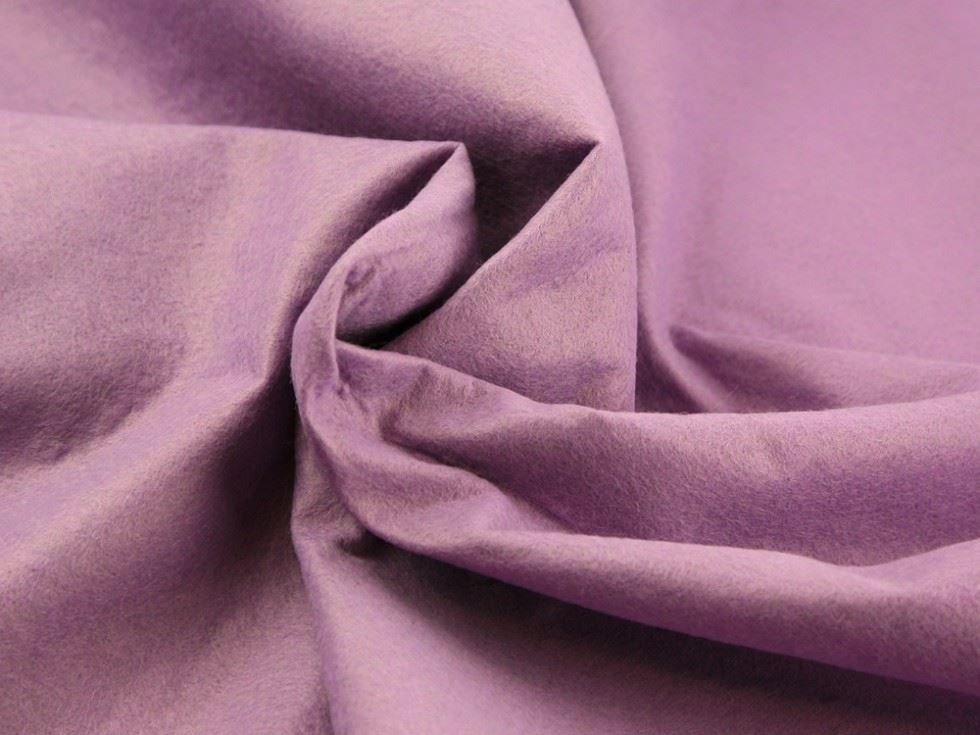 Lilac Deadstock Wool Felt Fabric